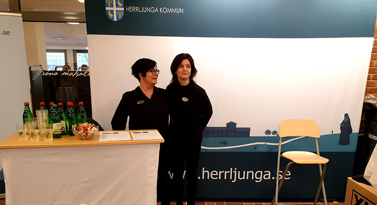 Herrljunga kommuns monter på STARK-dagen.