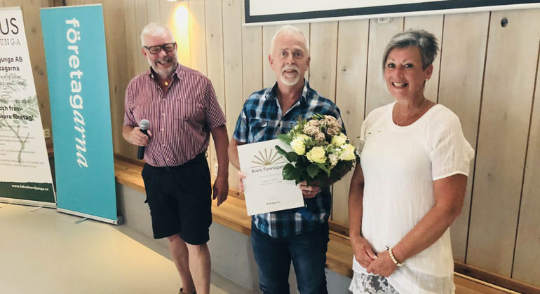 Jörgen Dahlqvist med Joakim och Gitte Olsson.