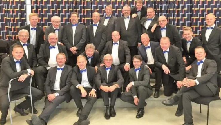 Bild på medlemmarna i Herrljunga manskör