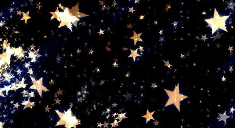 Svart bild med stjärnor