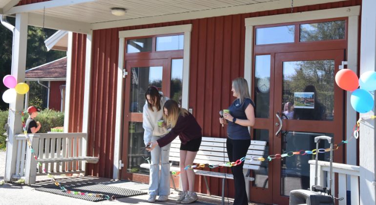 Klipper ett band på Hudene skola