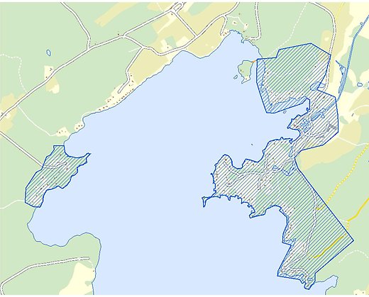 Beslutad karta verksamhetsområde vatten och avlopp